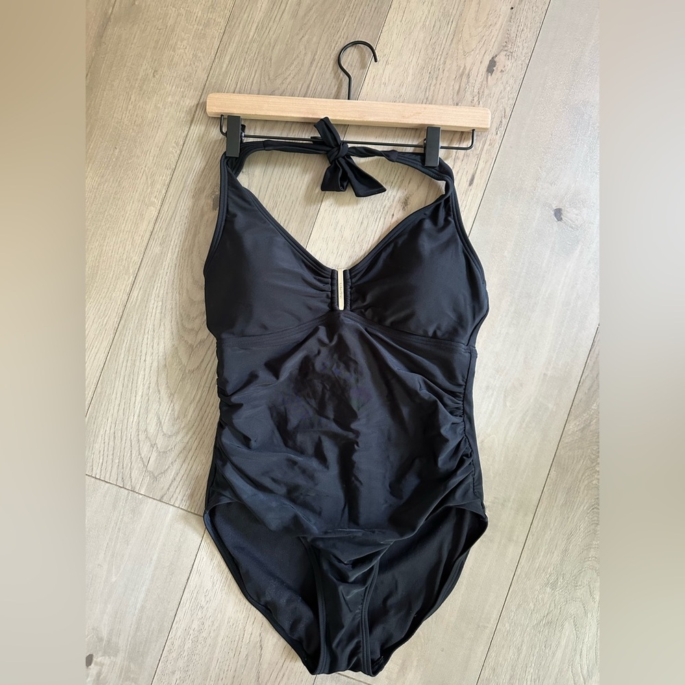 Calvin Klein Black Swimsuit with Silver Accent
